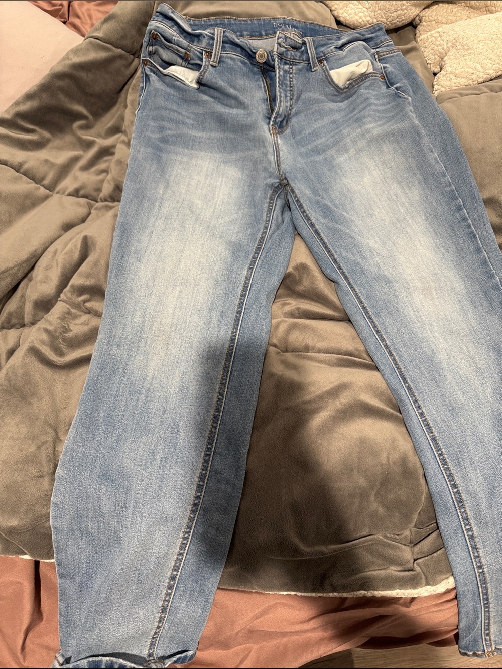Time and Tru Light Blue Straight Leg Jeans